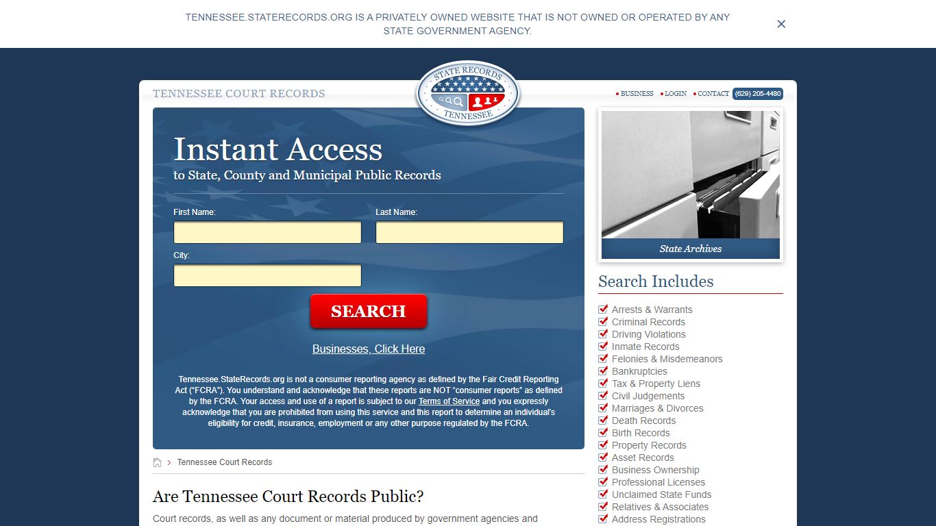 Tennessee Court Records | StateRecords.org
