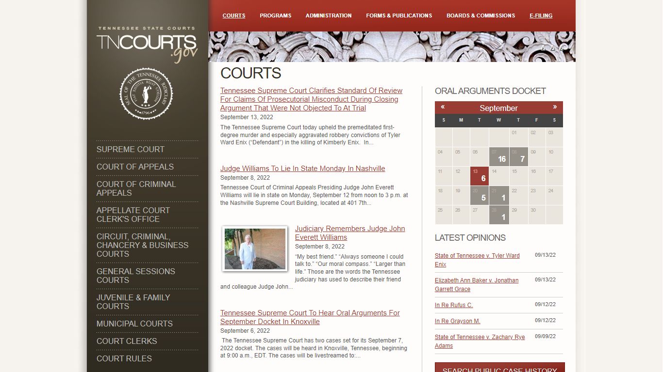 Courts | Tennessee Administrative Office of the Courts - tncourts.gov
